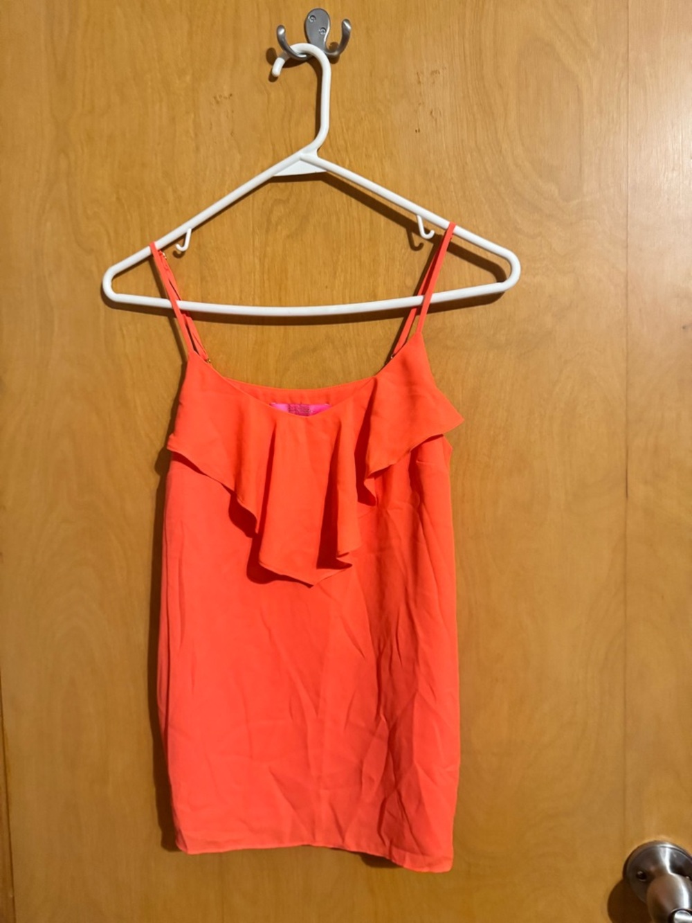 Lilly Pulitzer Neon Coral Ruffle Camisole